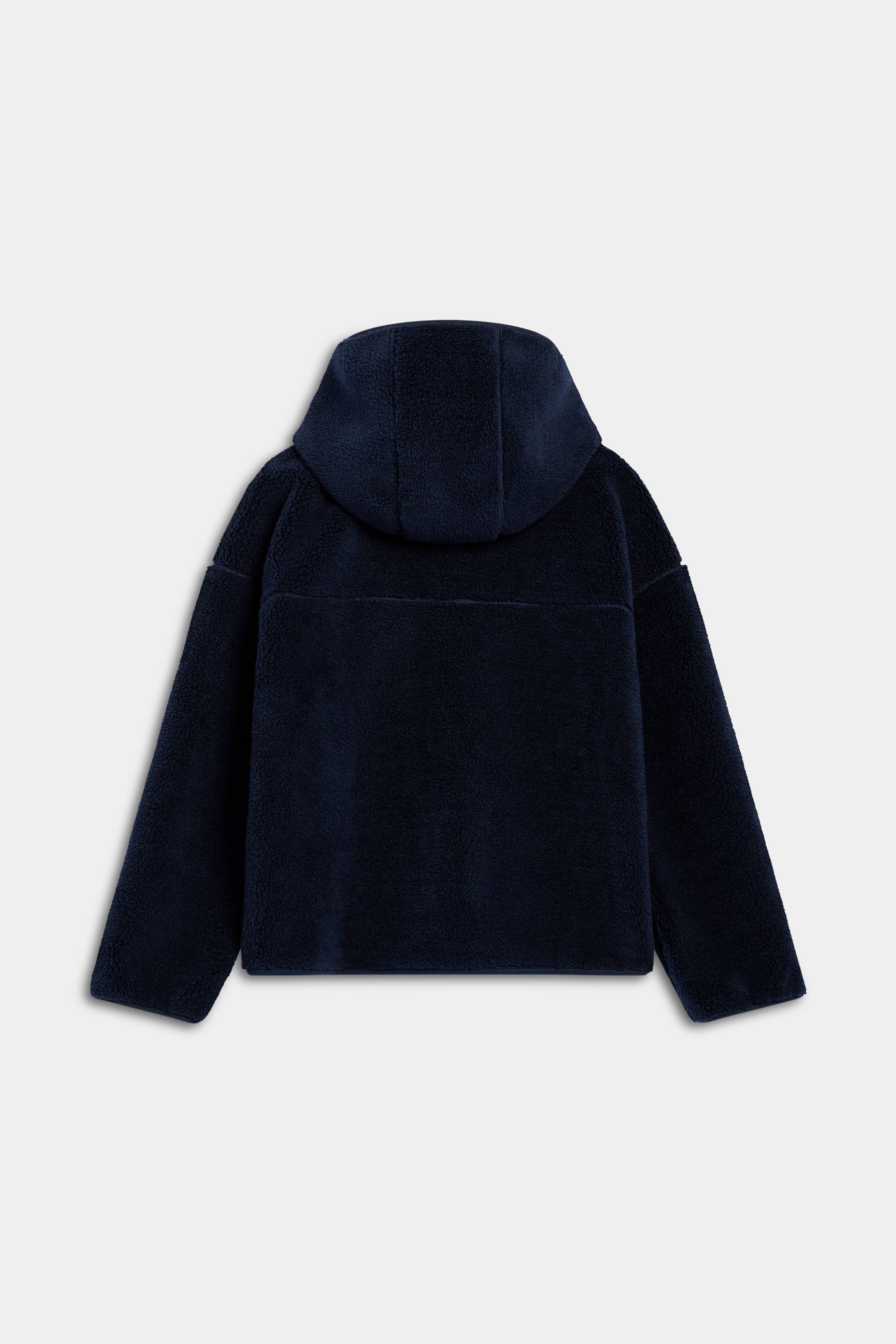 W. Cloudfleece™ Jacket w. hood - Navy